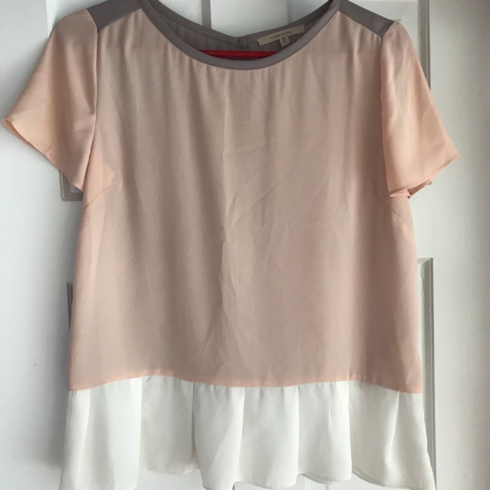 Colorblock Peplum Top